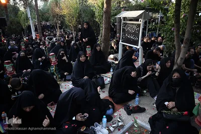 مراسم عزاداری روز هفتم محرم در قطعه 40 (سرداران بی پلاک) بهشت زهرای تهران