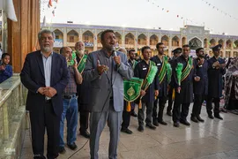 قرائت دعای توسل جهت سلامتی رئیس جمهور در حرم حضرت شاهچراغ (ع)