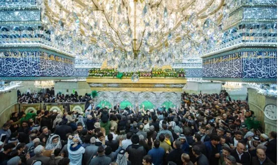 بارگاه امام حسین(ع) در نیمه شعبان + عکس