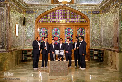 لحظه تحويل سال نو در حرم مطهر حضرت شاهچراغ