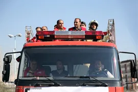 مراسم تشییع ۱۶آتش نشان شهید حادثه  پلاسکو