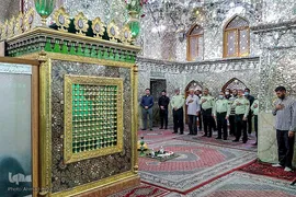 مراسم غبارروبی و عطرافشانی حرم مطهر علی بن حمزه(ع)‎‎