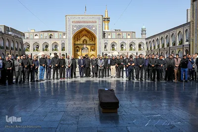 مراسم تشییع کاظم محمدزاده در حرم مطهر رضوی