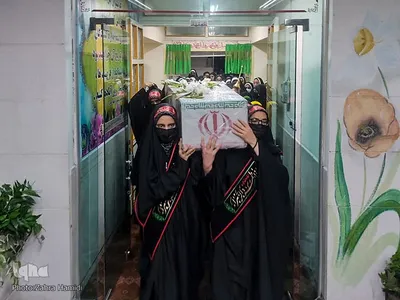 وداع با شهید گمنام در مجتمع فرهنگی تربیتی امداد بیرجند