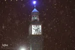 اولین برف زمستانی در قم