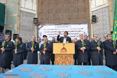 اهتزاز پرچم گنبد منور حضرت عبدالعظیم (ع)