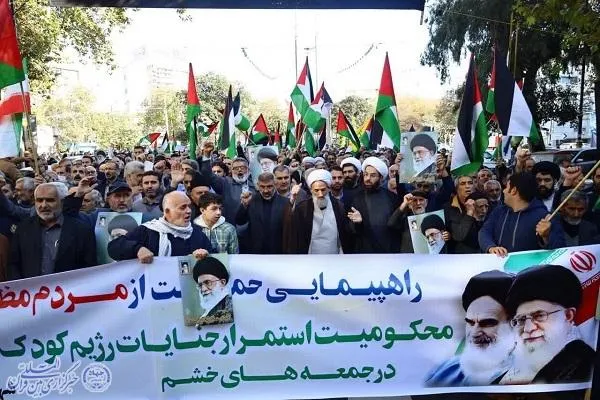 راهپیمایی ضد صهیونیستی نماز گزران ساروی با عنوان «جمعه‌های خشم» در ساری