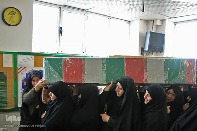 استقبال از چهار شهید گمنام دوران دفاع مقدس در یزد