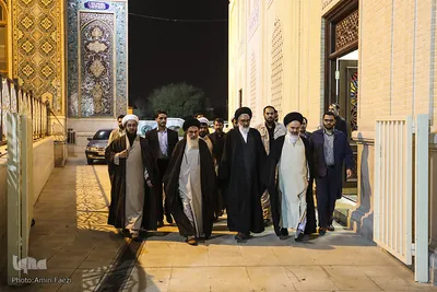 آئین غبارروبی ضریح مطهر احمدبن‌موسی(ع)‎