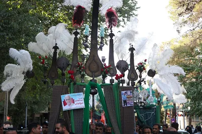 مراسم تشییع پیکر شهیدان مصطفی امینی و عبدالحسین شیخ‌کوپایی