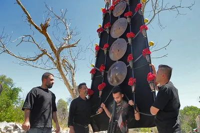 آیین خیمه‌سوزان ظهر عاشورا در شیراز