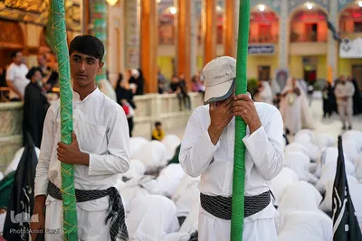 تشرف کاروان پیاده زیارتی حضرت شاهچراغ(ع) شهرستان فیروزآباد به حرم مطهر