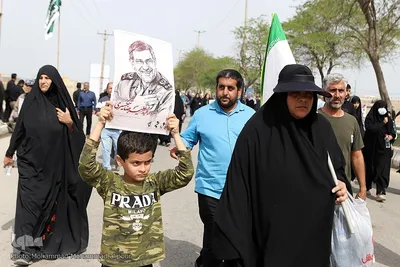 تشییع دریابان پاسدار شهید علیرضا تنگسیری در آبادان
