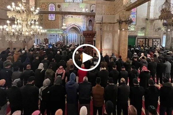 الفيديو | إقامة صلاة الغائب في المسجد الأقصى على ضحايا الزلزال