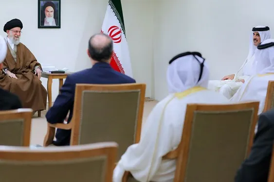 دیدار امیر قطر و هیئت همراه با رهبر معظم انقلاب