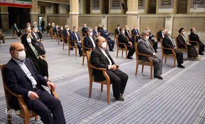 آخرین دیدار رئیس‌جمهور و هیئت دولت دوازدهم با رهبر انقلاب