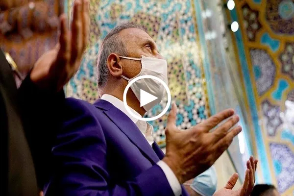 بالفيديو...رئيس وزراء العراق يزور مرقد الإمام الرضا (ع)