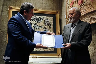 بازدید از نمایشگاه مشبک استاد اکبر صوتی  