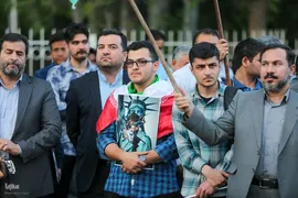 تجمع دانشگاهیان دانشگاه‌های شیراز در حمایت از خیزش دانشجویان آمریکا و اروپا