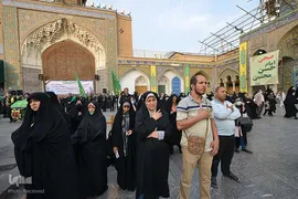 اهتزاز پرچم گنبد منور حضرت عبدالعظیم (ع)