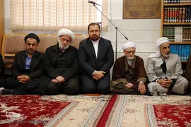 ⁨دیدار علمای اهل سنت کردستان با آیات عظام مکارم شیرازی،علوی گرگانی و جوادی آملی⁩