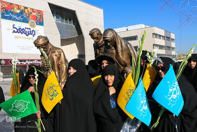 گلباران مردمی حرم مطهر رضوی به مناسبت میلاد حضرت فاطمه معصومه(س)
