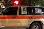 استقبال از پیکر مطهر شهید مدافع حرم در رزمایش اقتدار و امنیت شیراز