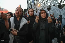 آئین خیمه سوزان در میدان امام حسین (ع)