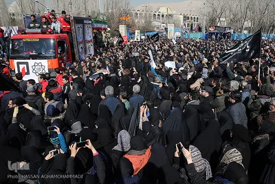 مراسم تشییع ۱۶آتش نشان شهید حادثه  پلاسکو