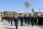 آیین سیاه‌پوشان و تعویض پرچم گنبد حرم حضرت شاهچراغ‌(ع)