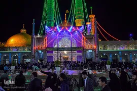 حرم حضرت معصومه(س) در شب نیمه شعبان‎