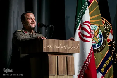 سردار بهمن کارگر، رئیس بنیاد حفظ آثار و نشر ارزش های دفاع مقدس در مراسم اختتامیه دومین جشنواره ملی ترنم فتح