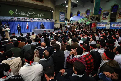 دیدار نوجوانان و جوانان عازم راهیان نور با مقام معظم رهبری