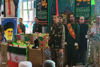 مراسم وداع پیکر شهید گمنام در چالدران