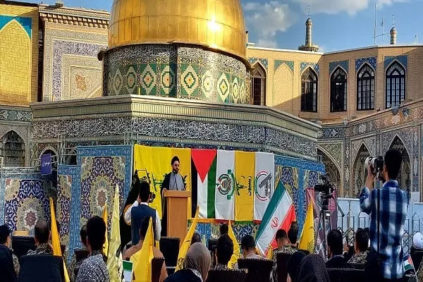 همایش بین‌المللی «طوفان الاحرار» در صحن قدس حرم مطهر رضوی برگزار شد + عکس