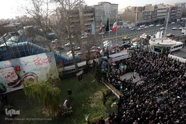 آیین خاکسپاری پیکر مطهر شهید گمنام دوران دفاع مقدس در وزارت تعاون، کار و رفاه اجتماعی