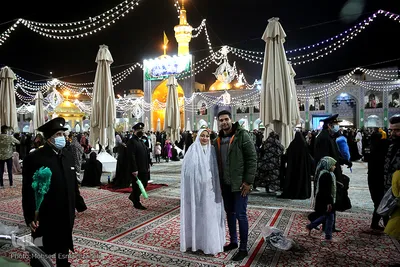 لحظه تحویل سال در حرم مطهر رضوی
