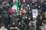 مراسم تشییع پیکرهای مطهر ۱۰ شهید گمنام دفاع مقدس در شیراز