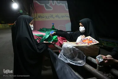 عزاداری شب سوم محرم در بلوار نماز مشهد
