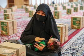 دستان کوچک «شیرخوارگان حسینی » یاری دهنده نیازمندان