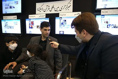 غرفه ایکنا در هشتمین شب نمایشگاه بین المللی قرآن کریم