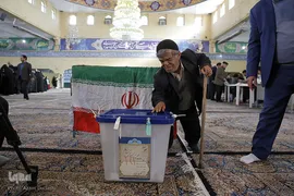 حضور مردم قزوین در پای صندوق های رأی
