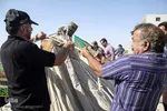 آيين سنتي سياه پوشان و برپايي خيمه عزاداري در آستانه ماه محرم - سمنان
