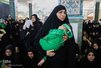 مراسم شیرخوارگان حسینی در آستان علی بن مهزیار اهوازی