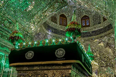 آیین تعویض پرچم گنبد آستان مقدس احمدی و محمدی شاهچراغ(ع)‎‎