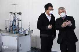 افتتاح خط تولید بزرگترین کارخانه تولید ماسک جنوب غرب آسیا در شهرک صنعتی اشتهارد