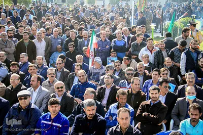 خاکسپاری پيكر شهيد گمنام دفاع مقدس در مجتمع آموزش صنعت نفت اهواز 