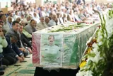 عکس | مراسم وداع با پیکر شهید «غلامرضا جمشیدی» در خرم‌آباد