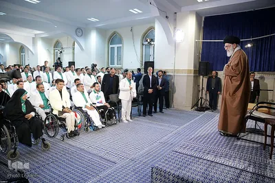 دیدار مدال‌آوران کاروان ورزشی ایران در بازی‌های پاراآسیایی اندونزی با رهبر انقلاب