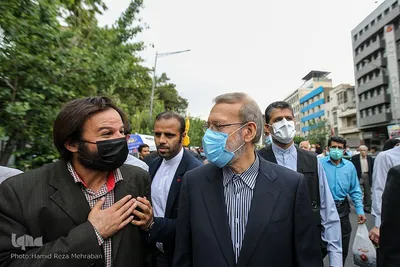 علی اردشیر لاریجانی، مشاور مقام معظم رهبری در راهپیمایی روز قدس